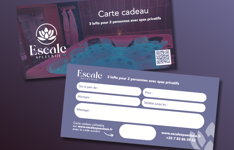 Mockup carte cadeau Escale Spa en Baie V2